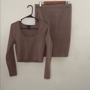 Sincerely Jules Taupe Skirt Set